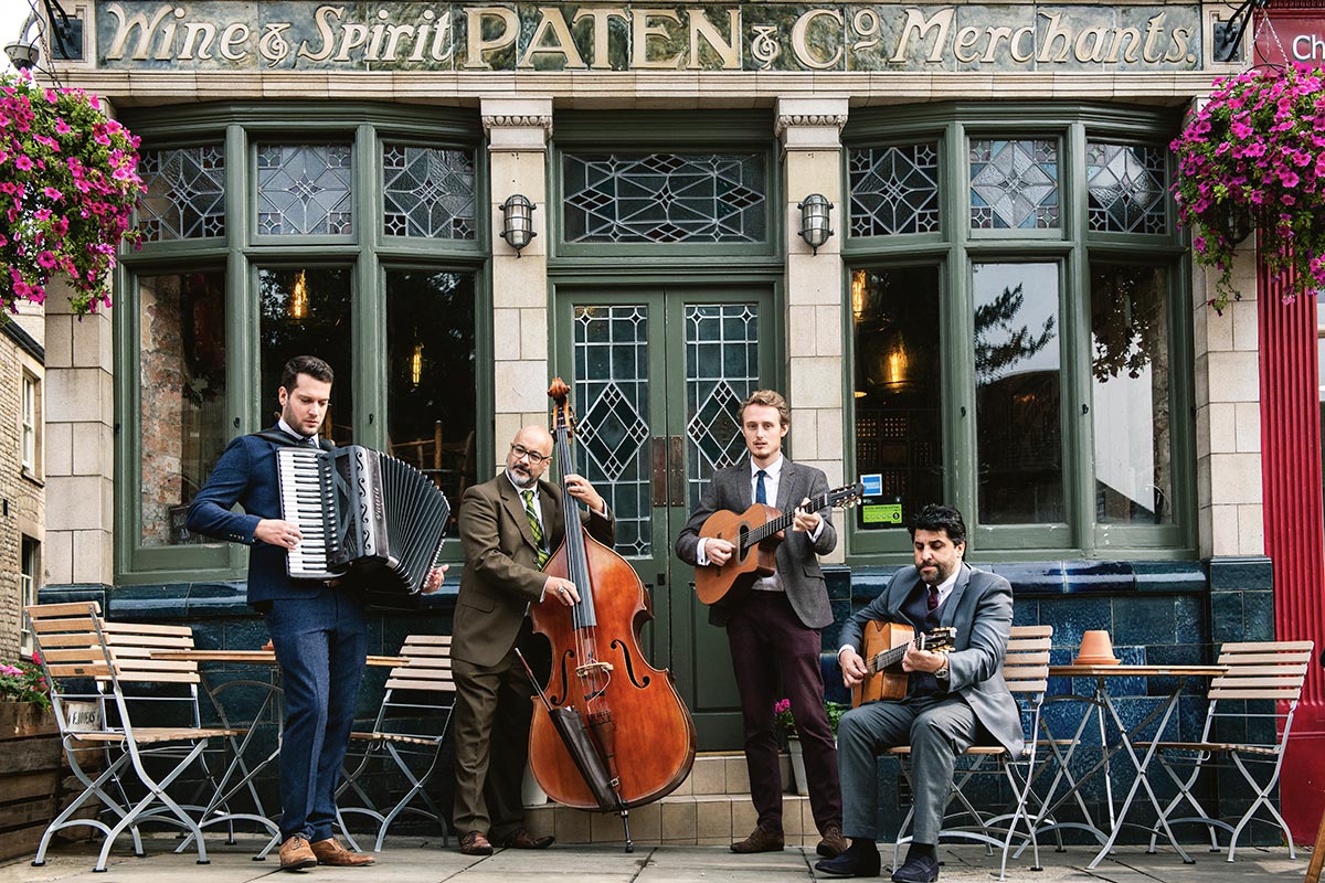 jazz band booked to perform outside