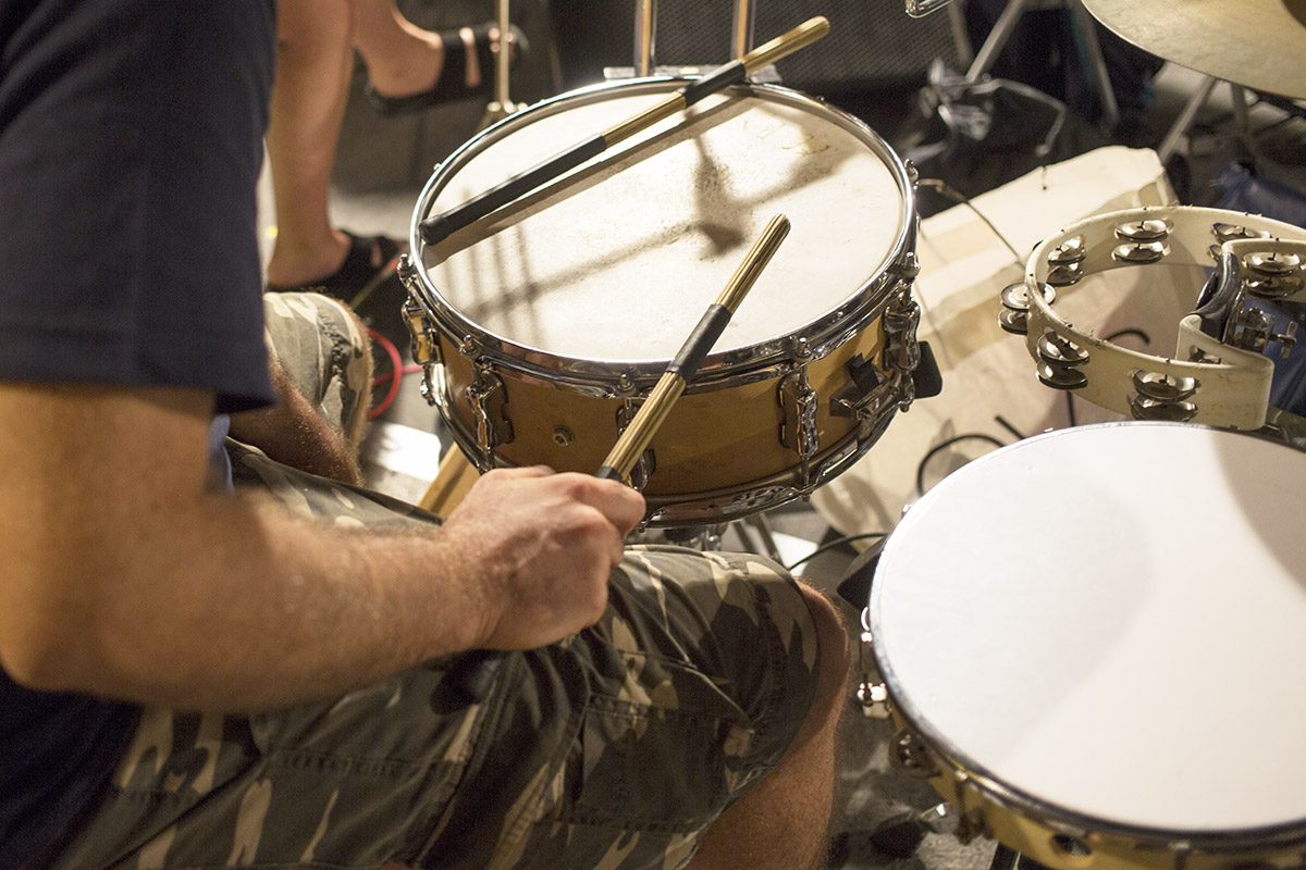 Drummer with hot rods