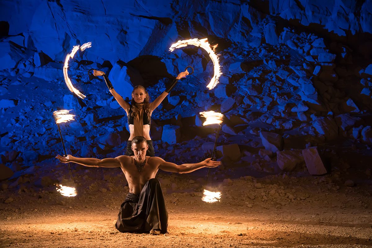 Fire performers