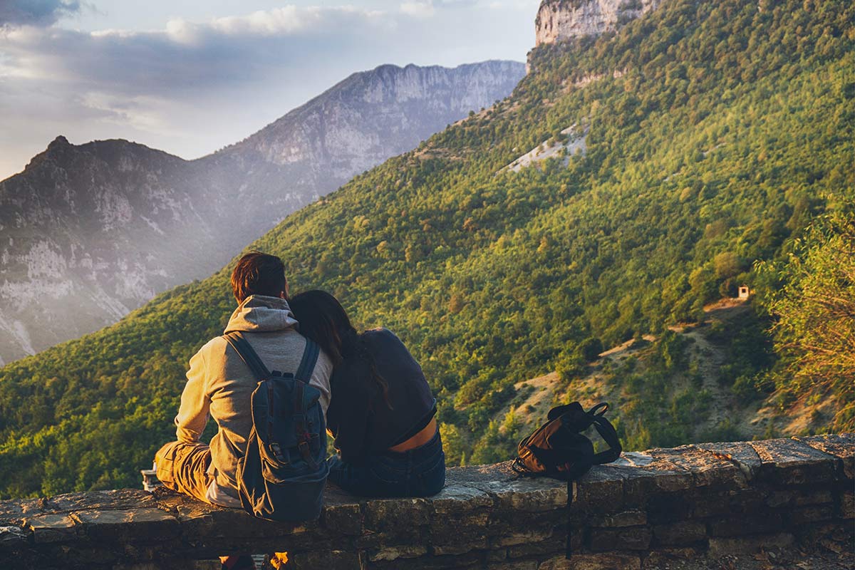 Hiking couple