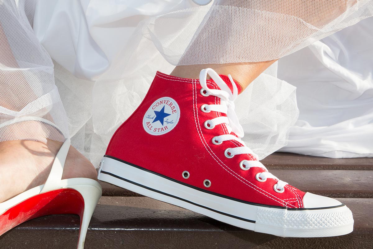 Bride in trainers