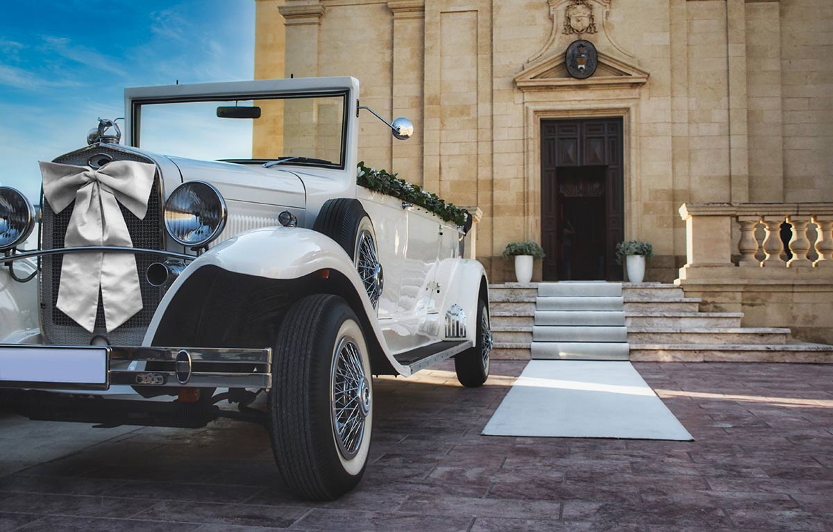 Classic wedding car