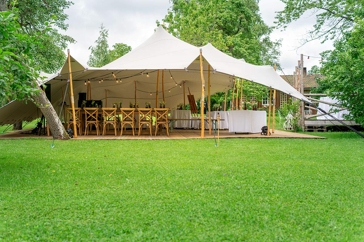 wedding tent at home