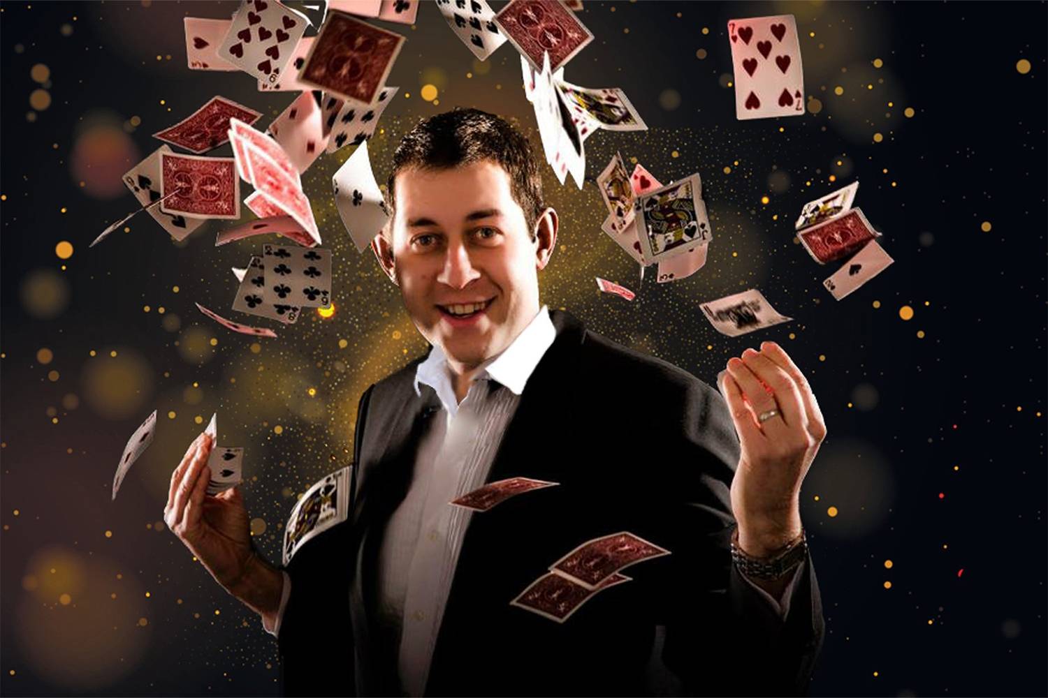 Magician Performing Close Up Magic