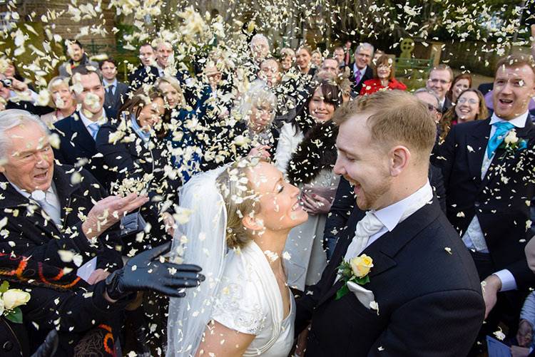 Dried natural petal confetti or biodegradable paper confetti