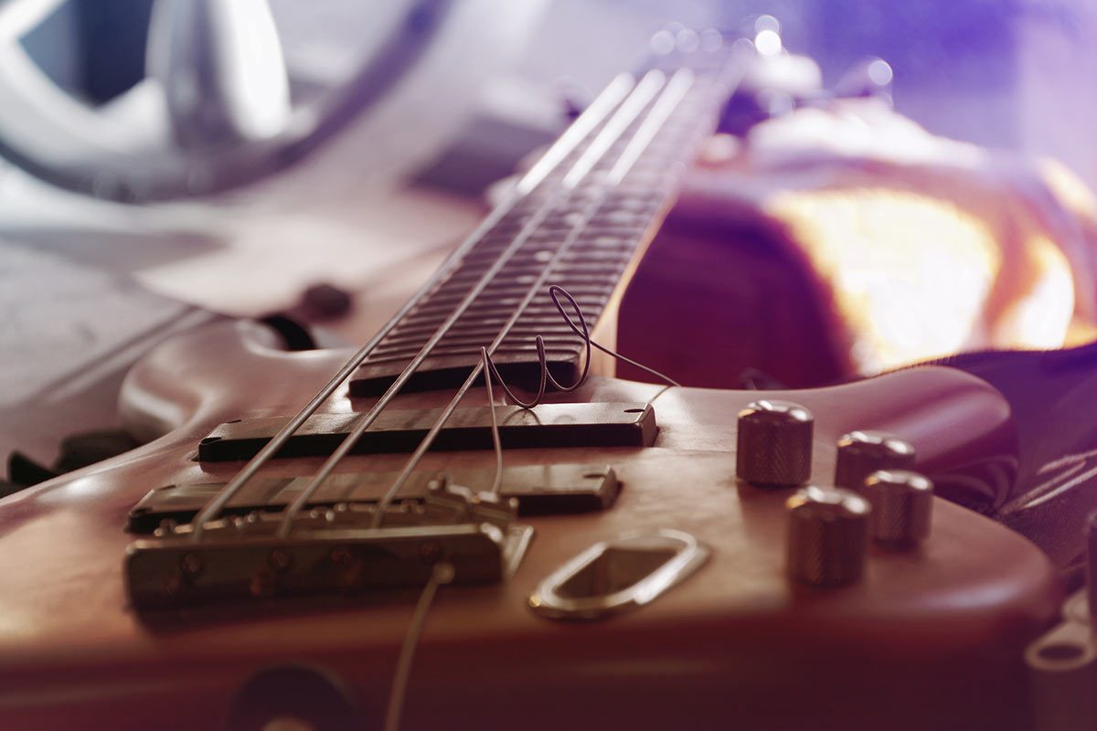 Bass with broken string