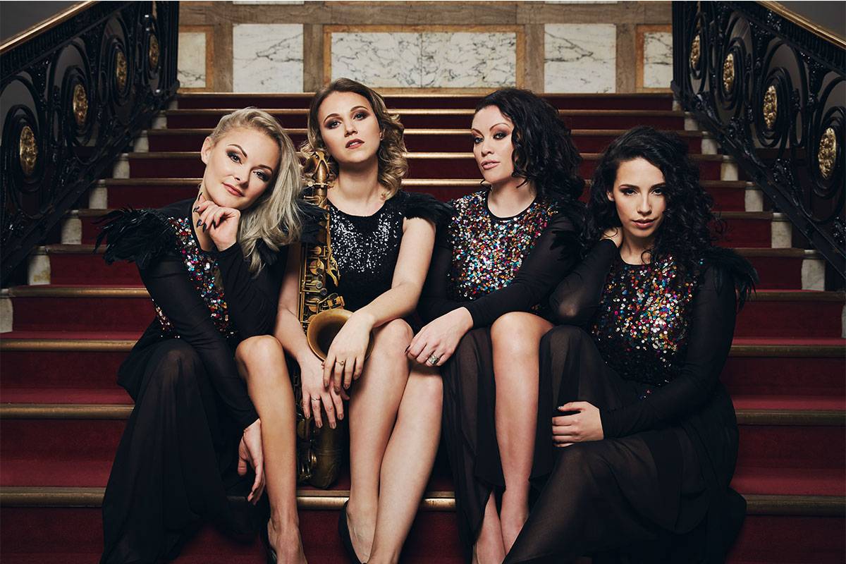 All female vocal group featuring live sax