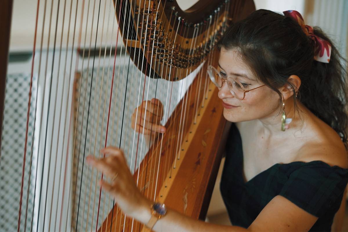 Scottish Female Harpist